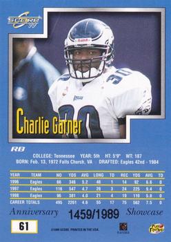 1999 Score - Anniversary Showcase #61 Charlie Garner Back