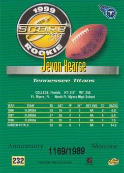 1999 Score - Anniversary Showcase #232 Jevon Kearse Back