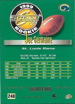 1999 Score - Anniversary Showcase #248 Joe Germaine Back