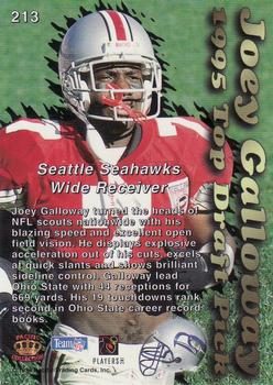 1995 Pacific Prisms #213 Joey Galloway Back