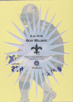 1999 SkyBox E-X Century - Bright Lights #16 BL Ricky Williams Back