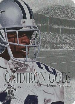1999 SkyBox Molten Metal - Gridiron Gods Silver #16GG Deion Sanders Front