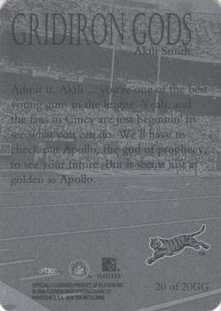 1999 SkyBox Molten Metal - Gridiron Gods Silver #20GG Akili Smith Back
