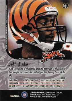1999 SkyBox Molten Metal - Player's Party #29 Jeff Blake Back