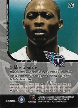 1999 SkyBox Molten Metal - Player's Party #76 Eddie George Back