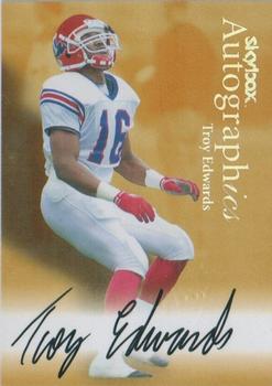 1999 SkyBox Premium - Autographics #NNO Troy Edwards Front