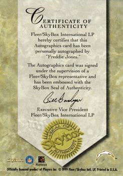 1999 SkyBox Premium - Autographics #NNO Freddie Jones Back