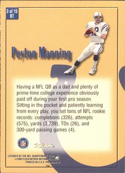 1999 SkyBox Premium - Box Tops #3 BT Peyton Manning Back