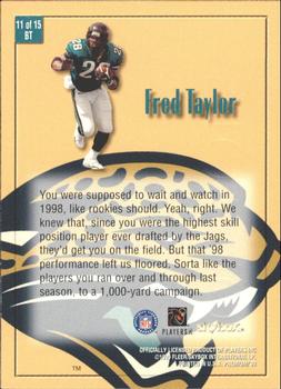 1999 SkyBox Premium - Box Tops #11 BT Fred Taylor Back