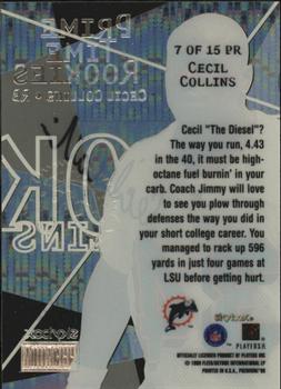 1999 SkyBox Premium - Prime Time Rookies Autographs #7 PR Cecil Collins Back