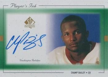 1999 SP Authentic - Player's Ink Green #CB-A Champ Bailey Front