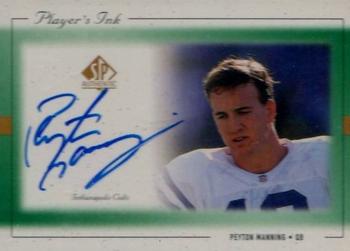1999 SP Authentic - Player's Ink Green #PM-A Peyton Manning Front