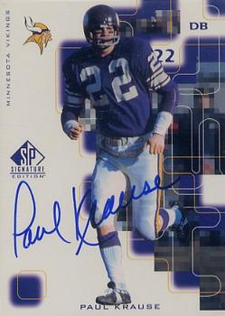 1999 SP Signature - Autographs #PK Paul Krause Front