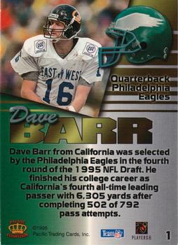 1995 Pacific - Rookies #1 Dave Barr Back
