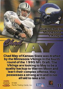 1995 Pacific - Rookies #11 Chad May Back