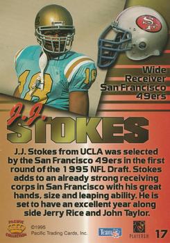 1995 Pacific - Rookies #17 J.J. Stokes Back