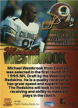 1995 Pacific - Rookies #18 Michael Westbrook Back