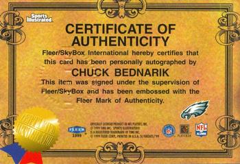 1999 Sports Illustrated - Autographs #NNO Chuck Bednarik Back