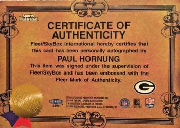 1999 Sports Illustrated - Autographs #NNO Paul Hornung Back