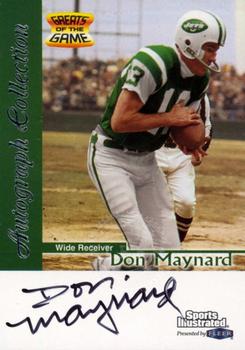 1999 Sports Illustrated - Autographs #NNO Don Maynard Front