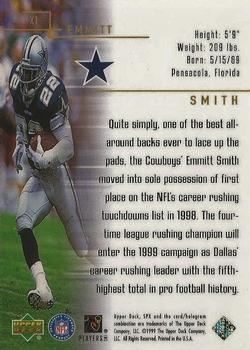 1999 SPx - SPxtreme #X1 Emmitt Smith Back