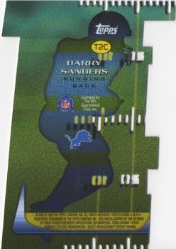 1999 Stadium Club - 3X3 Luminescent #T2C Barry Sanders Back