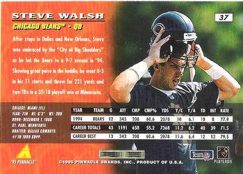 1995 Pinnacle #37 Steve Walsh Back