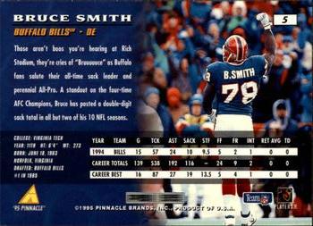 1995 Pinnacle #5 Bruce Smith Back