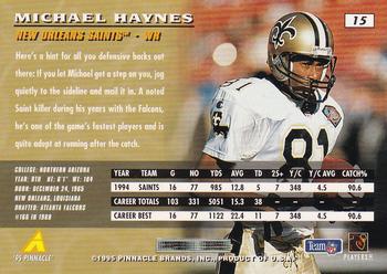 1995 Pinnacle #15 Michael Haynes Back