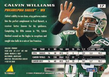 1995 Pinnacle #17 Calvin Williams Back