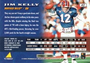 1995 Pinnacle #42 Jim Kelly Back