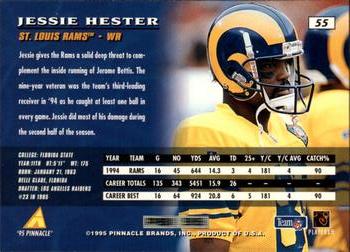 1995 Pinnacle #55 Jessie Hester Back