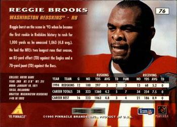 1995 Pinnacle #76 Reggie Brooks Back