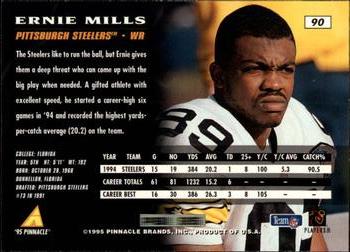 1995 Pinnacle #90 Ernie Mills Back