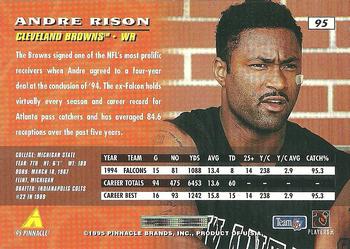 1995 Pinnacle #95 Andre Rison Back