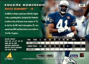 1995 Pinnacle #98 Eugene Robinson Back