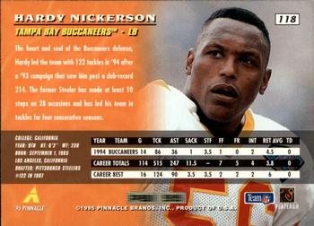 1995 Pinnacle #118 Hardy Nickerson Back