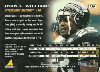 1995 Pinnacle #136 John L. Williams Back