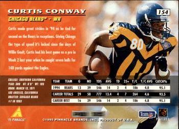 1995 Pinnacle #154 Curtis Conway Back