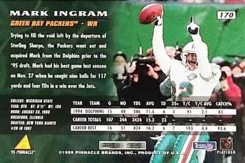 1995 Pinnacle #170 Mark Ingram Back
