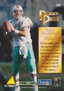 1995 Pinnacle #197 Dan Marino Back