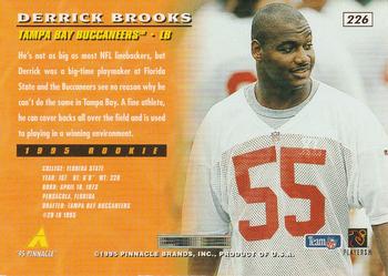 1995 Pinnacle #226 Derrick Brooks Back