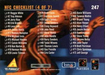 1995 Pinnacle #247 NFC Checklist Back