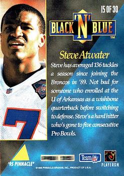 1995 Pinnacle - Black 'N Blue #15 Steve Atwater Back
