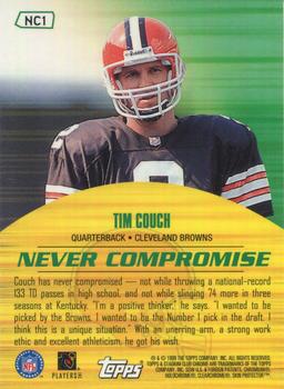 1999 Stadium Club Chrome - Never Compromise #NC1 Tim Couch Back