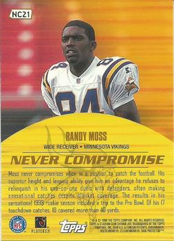 1999 Stadium Club Chrome - Never Compromise #NC21 Randy Moss Back