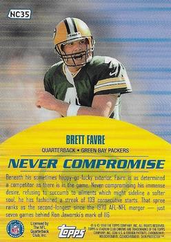 1999 Stadium Club Chrome - Never Compromise #NC35 Brett Favre Back