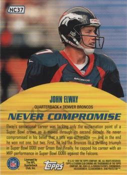 1999 Stadium Club Chrome - Never Compromise #NC37 John Elway Back