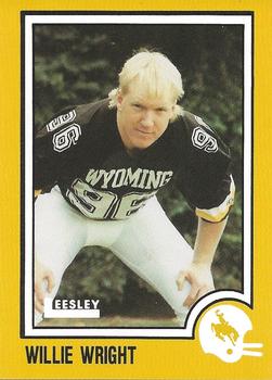 1989 Leesley Wyoming Cowboys #14 Willie Wright Front