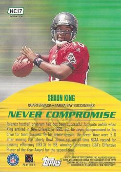 1999 Stadium Club Chrome - Never Compromise Refractors #NC17 Shaun King Back